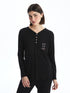 LC Waikiki V-Neck Embroidered Women's Pajama Set